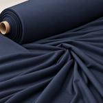 Navy Blue Modal Stretch Jersey Fabric by the Metre - Whotex Fabrics London