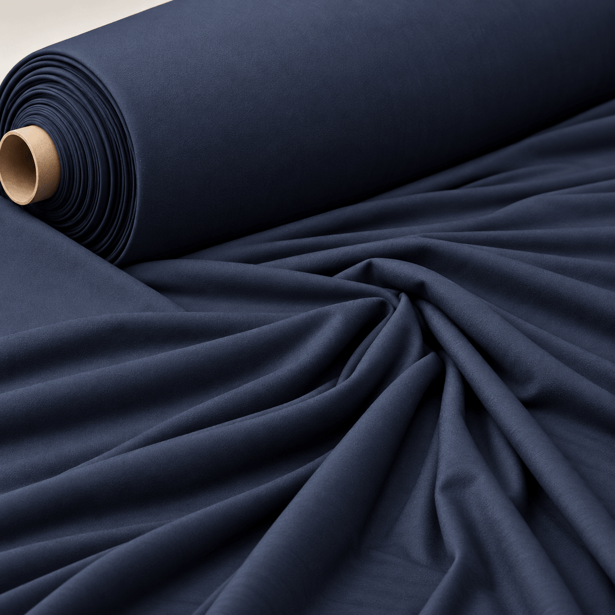 Navy Blue Modal Stretch Jersey Fabric by the Metre - Whotex Fabrics London
