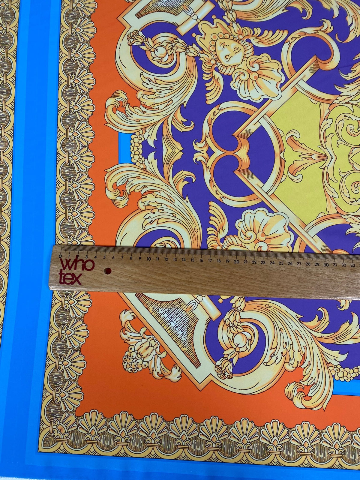 Orange & Blue Baroque Crepe Fabric by the Metre – Fashion - Whotex Online Fabric Store