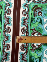 Ornamental Medallion Satin Fabric by the Metre - Whotex Fabrics London