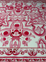 Ornamental Print Stretch Spandex Fabric by the Metre - Whotex Fabrics London