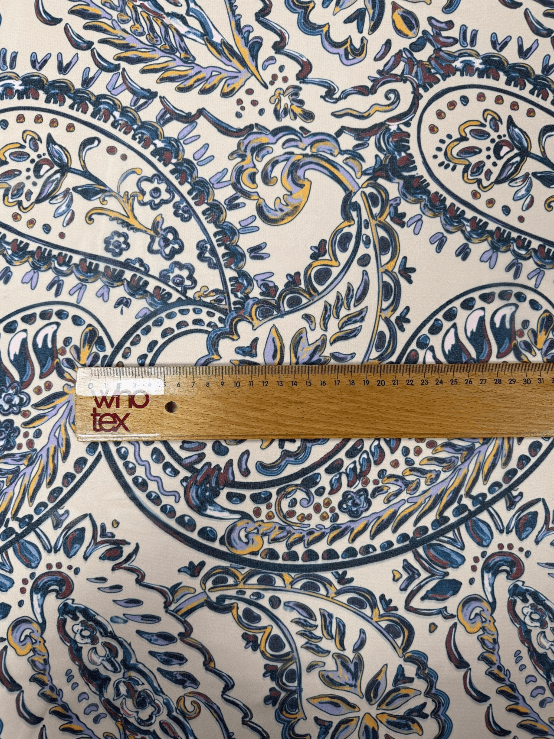Paisley Print Chiffon Fabric by the Metre - Whotex Fabrics London