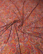 Paisley Print Stretch Spandex Fabric by the Metre - Whotex Fabrics London