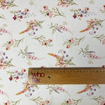 Pastel Floral Fabric – Soft Pink & Purple Blossoms - Whotex Fabrics London