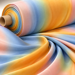 Pastel Gradient Stripe Fabric by the Metre - Whotex Fabrics London