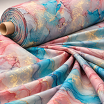 Pastel Marble Lurex Fabric by the Metre - Whotex Fabrics London