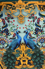 Peacock Baroque Upholstery Fabric by the Metre - Whotex Fabrics London