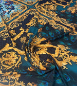 Peacock & Floral Crepe Fabric by the Metre – Baroque Style - Whotex Online Fabric Store