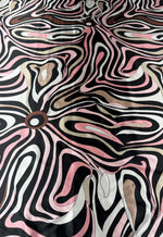 Pink Wave Lycra Satin Fabric by the Metre - Whotex Fabrics London