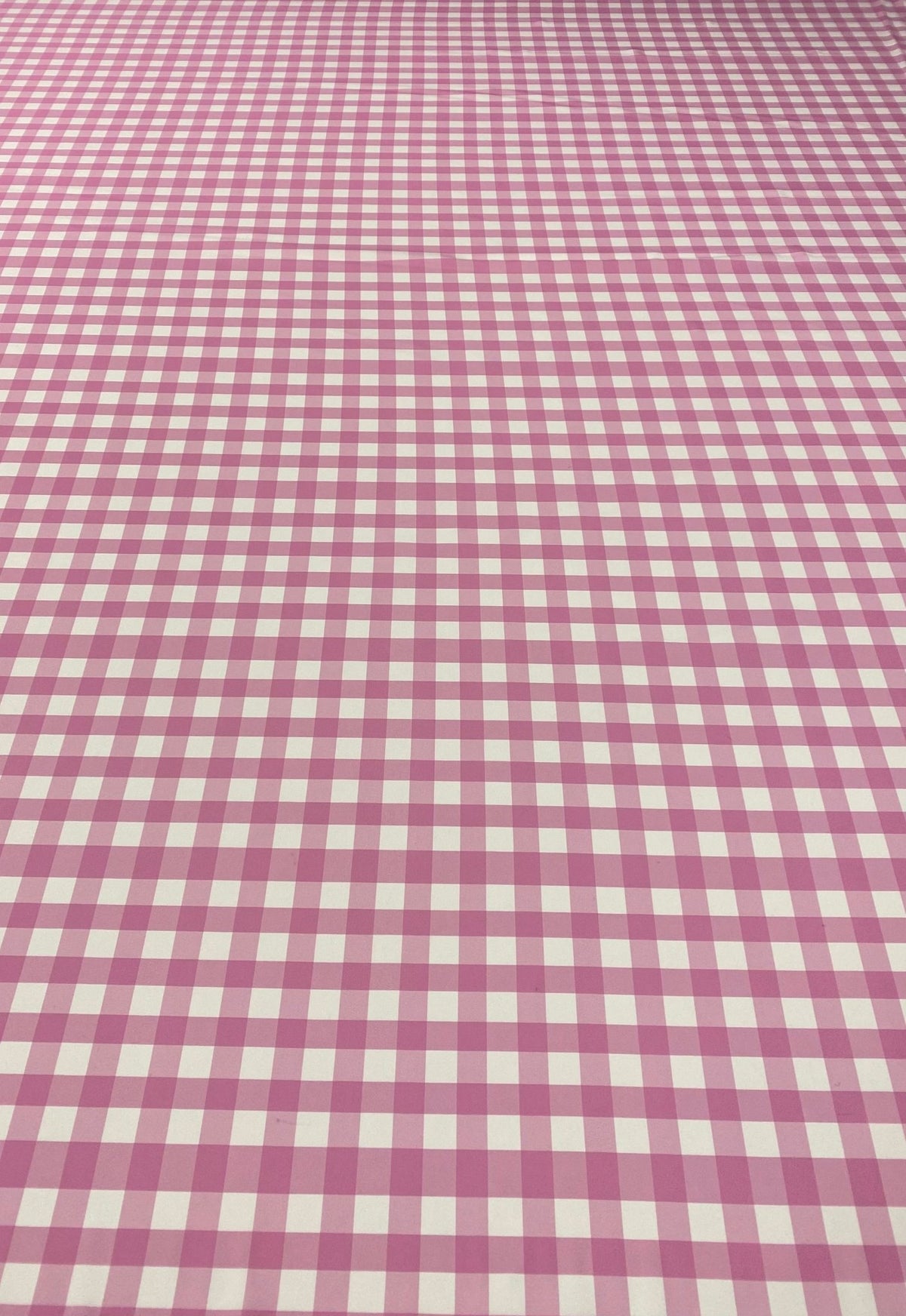 Pink White Plaid Fabric by Metre - Whotex Fabrics London