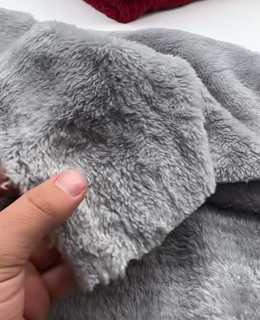 Welsoft Double-Sided Plush Fabric by the Metre – Ultra-Soft Fleece for Blankets & Loungewear close-up texture