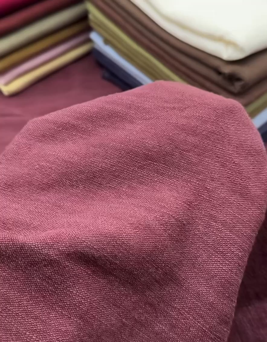 Viscose Linen Fabric by the Metre – Soft Breathable Blend for Dressmaking & Home Décor, showing texture and color