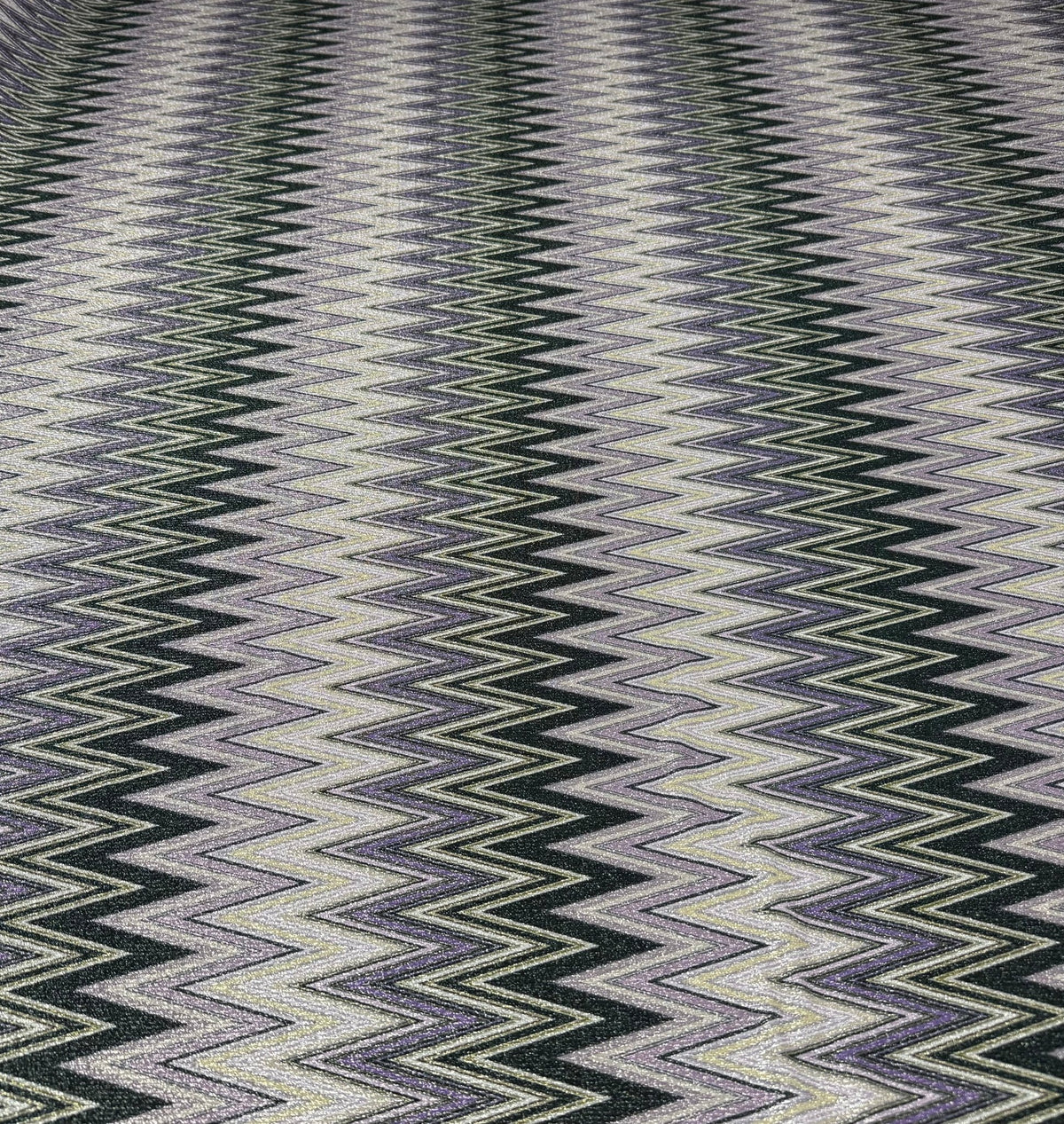 Purple Zigzag Knit Lurex Fabric by the Metre - Whotex Fabrics London
