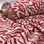 Red Zebra Print Upholstery Fabric by the Metre - Whotex Fabrics London