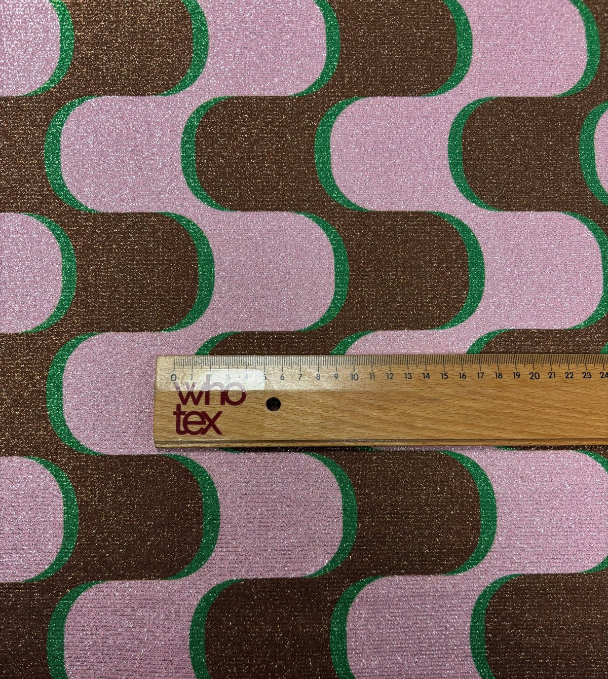 Retro Wave Lurex Fabric by the Metre - Whotex Fabrics London