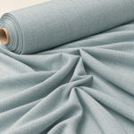 Seafoam Green Cotton Linen Fabric by the Metre - Whotex Fabrics London