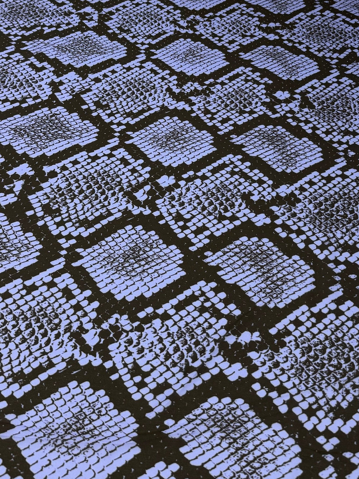 Snakeskin Print Moss Crepe Fabric by the Metre - Whotex Fabrics London
