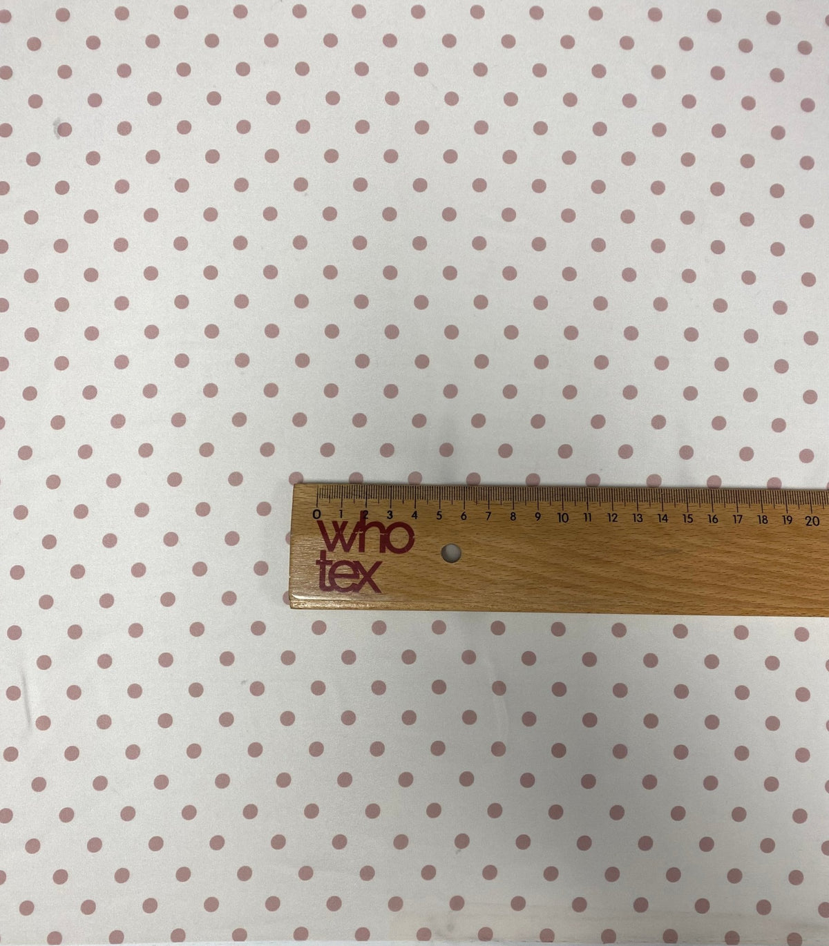 Soft Pink Polka Dot Fabric – Elegant Retro Style - Whotex Fabrics London