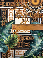 Tropical Baroque Crepe Fabric by the Metre - Whotex Fabrics London