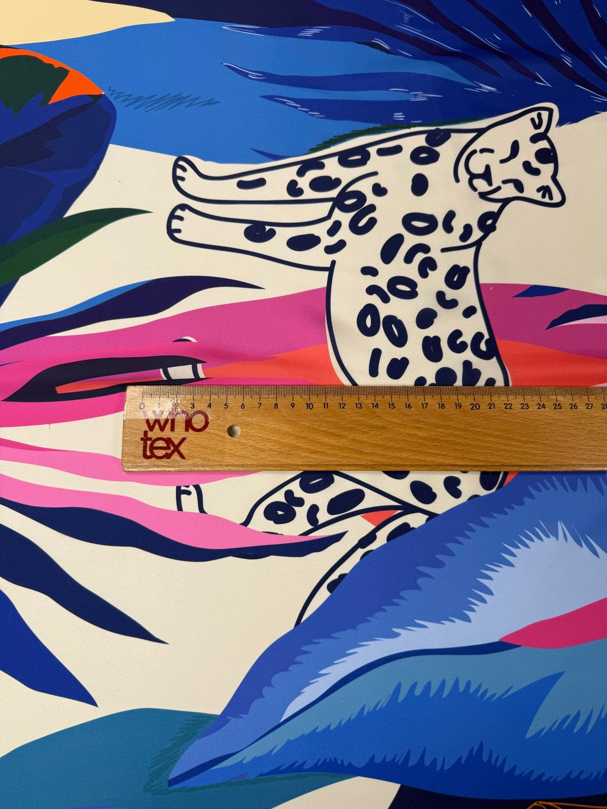 Tropical Leopard Print Satin Fabric by the Metre - Whotex Fabrics London