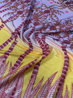 Tropical Palm Ombre Fabric for Summer Dresses - Whotex Fabrics London