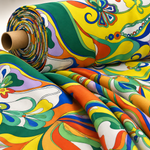 Vibrant Psychedelic Pattern Fabric by Metre - Whotex Fabrics London
