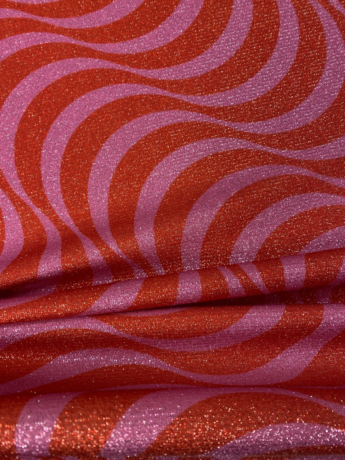 Wavy Metallic Lurex Fabric by the Metre - Whotex Fabrics London