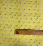 Yellow Floral Fabric – 3D Daisy Embroidered Design - Whotex Fabrics London