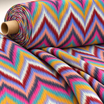 Zigzag Chevron Upholstery Fabric in Vibrant Colors Sold by Metre - Whotex Fabrics London