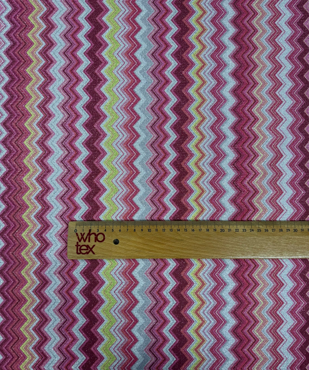 Zigzag Lurex Knit Fabric - Whotex Fabrics London